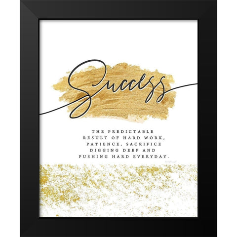 Success Black Modern Wood Framed Art Print by Pugh, Jennifer