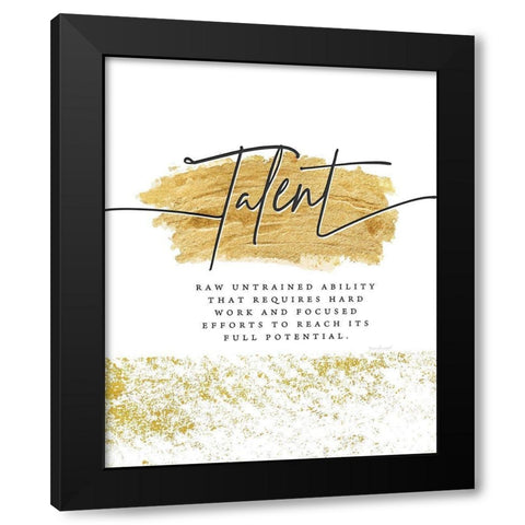 Talent Black Modern Wood Framed Art Print by Pugh, Jennifer