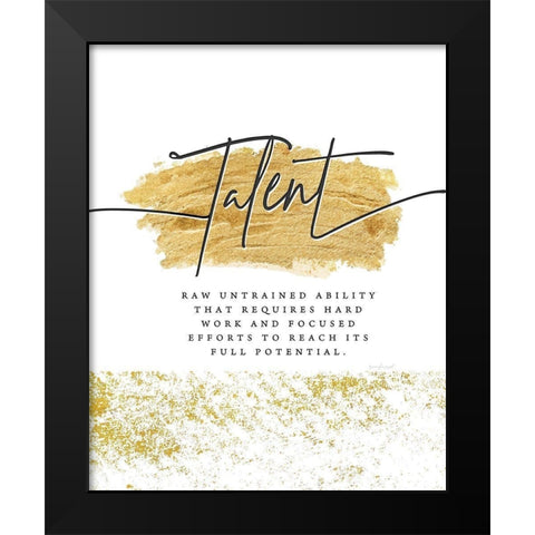 Talent Black Modern Wood Framed Art Print by Pugh, Jennifer