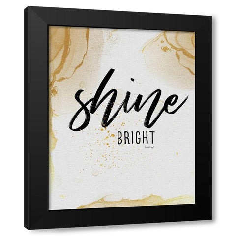 Shine Bright Black Modern Wood Framed Art Print with Double Matting by Pugh, Jennifer