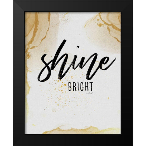 Shine Bright Black Modern Wood Framed Art Print by Pugh, Jennifer