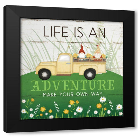 Life is an Adventure Black Modern Wood Framed Art Print with Double Matting by Pugh, Jennifer