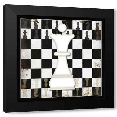 Vintage White Queen Black Modern Wood Framed Art Print with Double Matting by Pugh, Jennifer