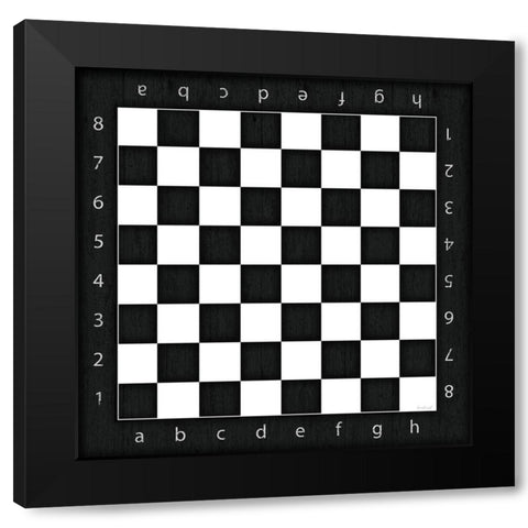 Chess Board Black Modern Wood Framed Art Print with Double Matting by Pugh, Jennifer