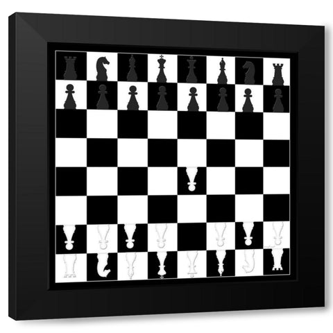 Chess Board II Black Modern Wood Framed Art Print with Double Matting by Pugh, Jennifer