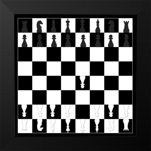 Chess Board II Black Modern Wood Framed Art Print by Pugh, Jennifer