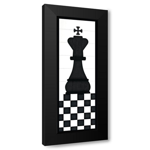 King Black Modern Wood Framed Art Print by Pugh, Jennifer