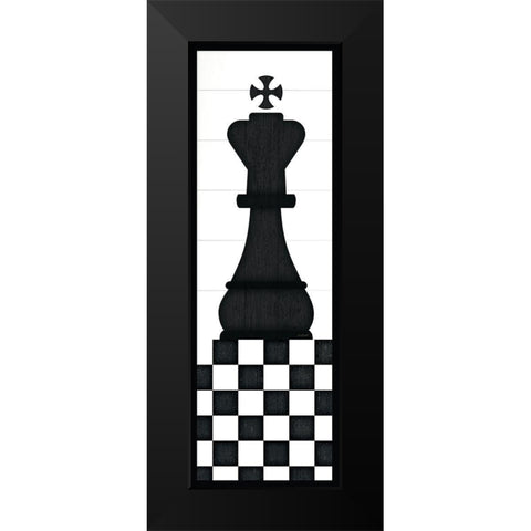 King Black Modern Wood Framed Art Print by Pugh, Jennifer