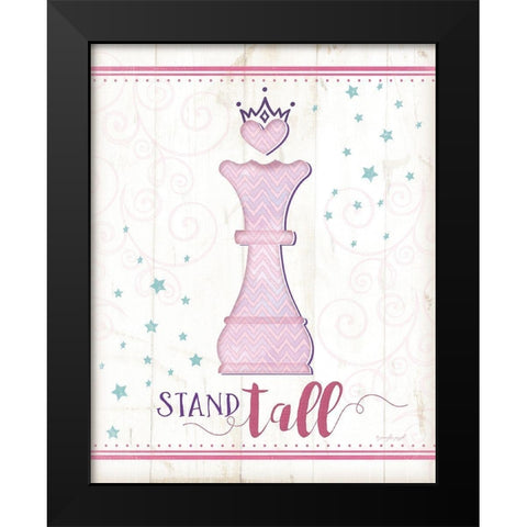 Stand Tall Black Modern Wood Framed Art Print by Pugh, Jennifer