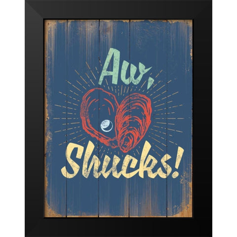 Aw Shucks Black Modern Wood Framed Art Print by Brando, JJ