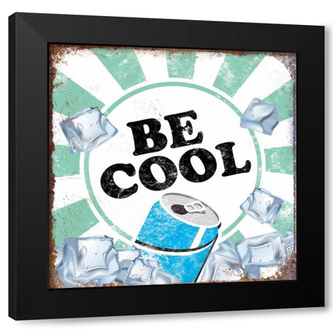 Be Cool Black Modern Wood Framed Art Print by Brando, JJ