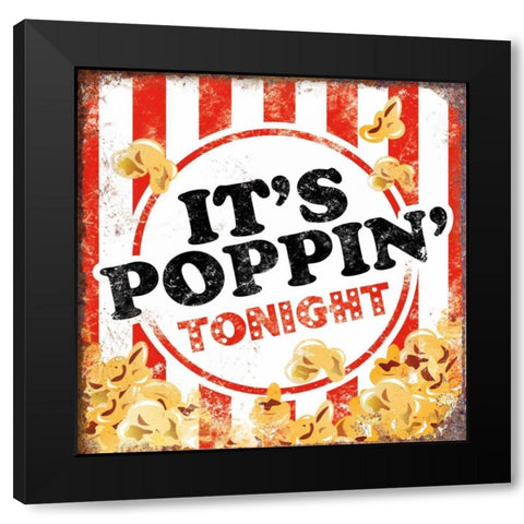 Its Poppin Black Modern Wood Framed Art Print by Brando, JJ