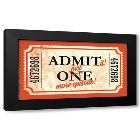 Admit It Black Modern Wood Framed Art Print by Brando, JJ