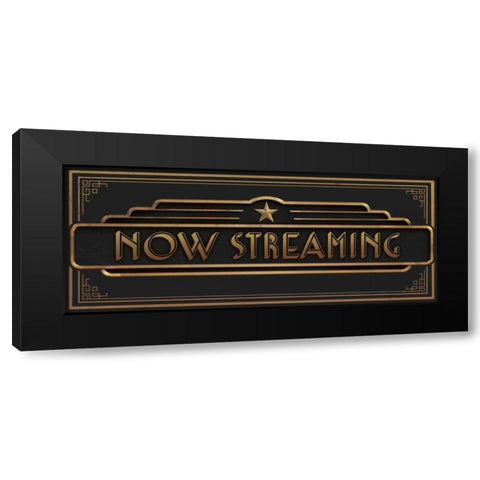 Now Streaming Black Modern Wood Framed Art Print by Brando, JJ