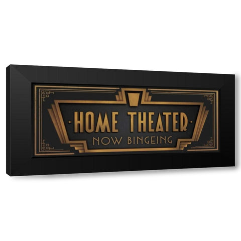 Home Theater Black Modern Wood Framed Art Print by Brando, JJ