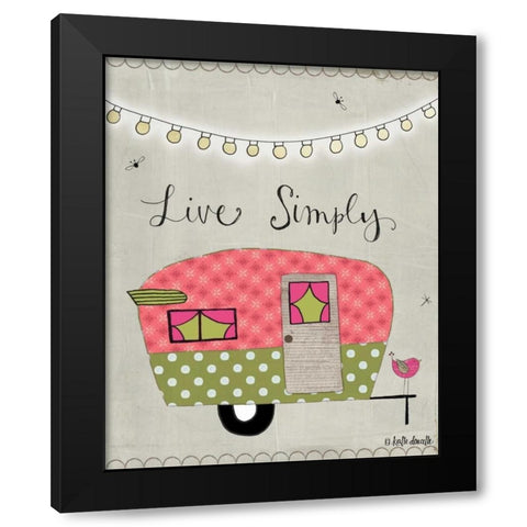 Simple Camper Black Modern Wood Framed Art Print by Doucette, Katie