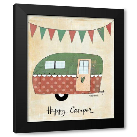 Happy Camper Black Modern Wood Framed Art Print by Doucette, Katie