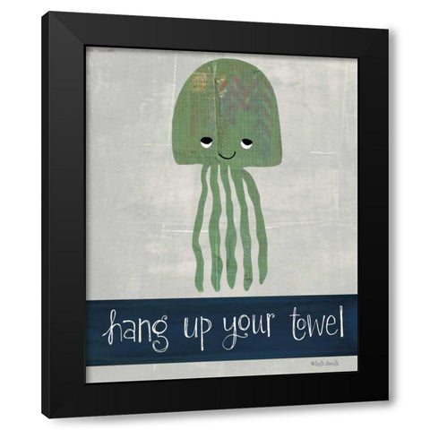 Hang Up Your Towel Black Modern Wood Framed Art Print with Double Matting by Doucette, Katie