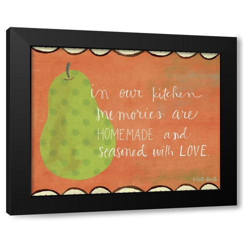 Seasoned with Love Black Modern Wood Framed Art Print by Doucette, Katie