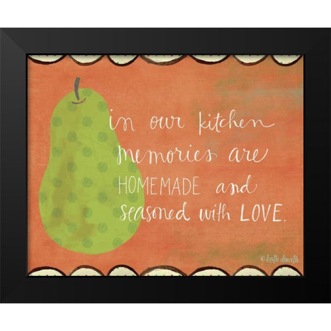 Seasoned with Love Black Modern Wood Framed Art Print by Doucette, Katie