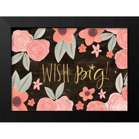 Wish Big Black Modern Wood Framed Art Print by Doucette, Katie