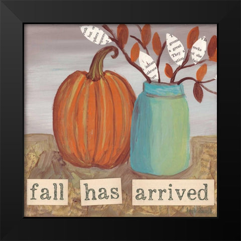Fall Has Arrived Black Modern Wood Framed Art Print by Doucette, Katie