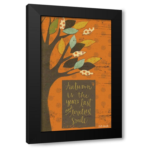 Autumn Smile Black Modern Wood Framed Art Print with Double Matting by Doucette, Katie