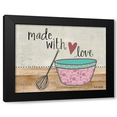 Made with Love Black Modern Wood Framed Art Print with Double Matting by Doucette, Katie