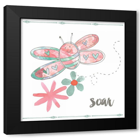 Soar Black Modern Wood Framed Art Print with Double Matting by Doucette, Katie