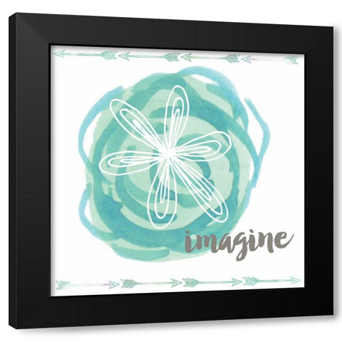 Imagine Black Modern Wood Framed Art Print by Doucette, Katie