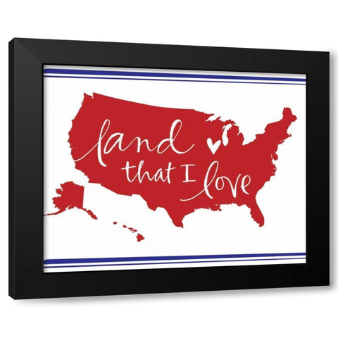 Land That I Love Black Modern Wood Framed Art Print with Double Matting by Doucette, Katie