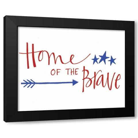 Home of the Brave Black Modern Wood Framed Art Print with Double Matting by Doucette, Katie