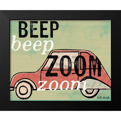 Zoom Zoom Black Modern Wood Framed Art Print by Doucette, Katie