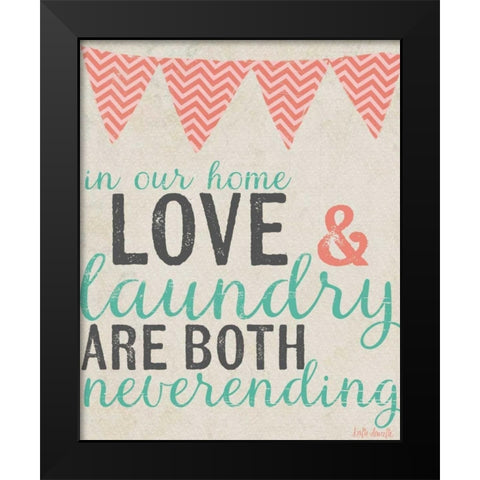 Neverending Laundry Black Modern Wood Framed Art Print by Doucette, Katie