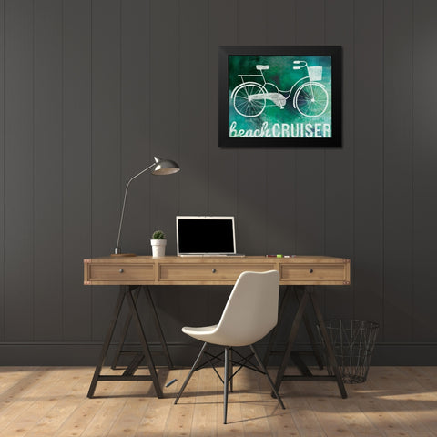 Beach Cruiser Black Modern Wood Framed Art Print by Doucette, Katie