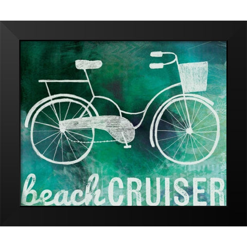 Beach Cruiser Black Modern Wood Framed Art Print by Doucette, Katie