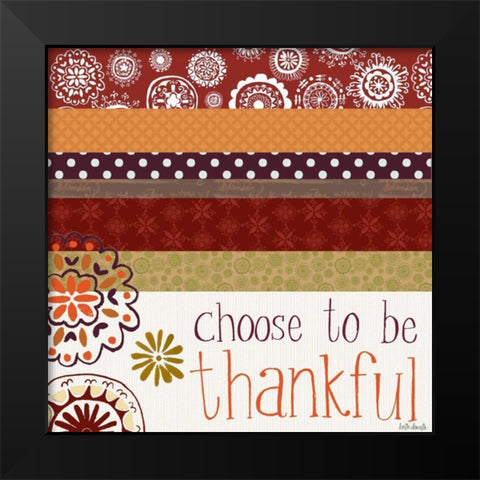 Choose to be Thankful Black Modern Wood Framed Art Print by Doucette, Katie