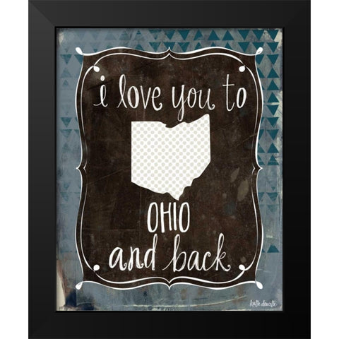 Ohio and Back Black Modern Wood Framed Art Print by Doucette, Katie