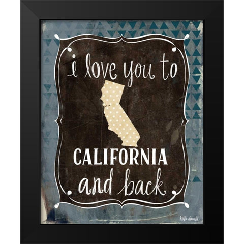 California and Back Black Modern Wood Framed Art Print by Doucette, Katie
