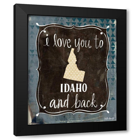 Idaho and Back Black Modern Wood Framed Art Print by Doucette, Katie