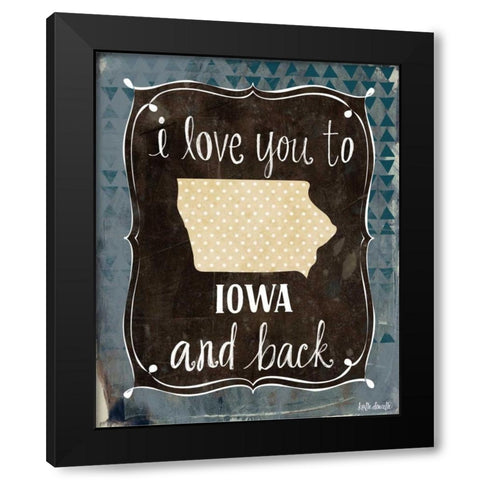 Iowa and Back Black Modern Wood Framed Art Print by Doucette, Katie