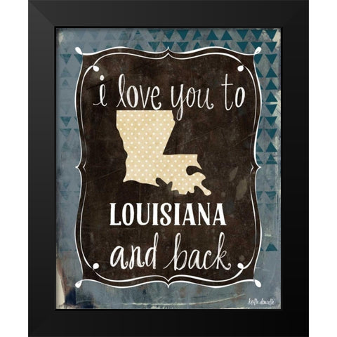 Louisiana and Back Black Modern Wood Framed Art Print by Doucette, Katie