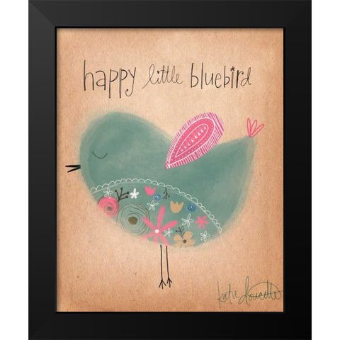 Bluebird Black Modern Wood Framed Art Print by Doucette, Katie