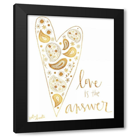 Love is the Answer II Black Modern Wood Framed Art Print with Double Matting by Doucette, Katie