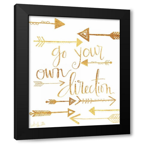 Direction Black Modern Wood Framed Art Print with Double Matting by Doucette, Katie