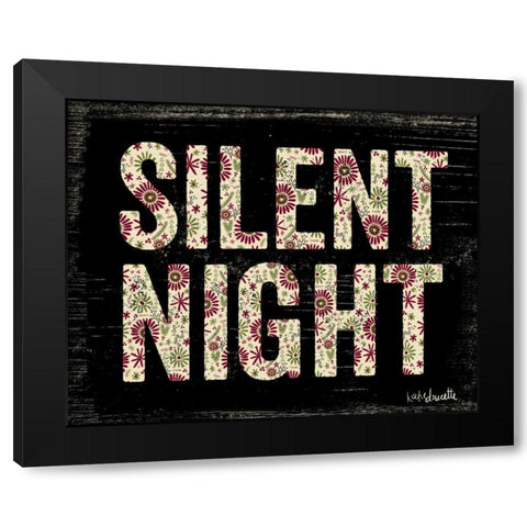 Silent Night Black Modern Wood Framed Art Print with Double Matting by Doucette, Katie