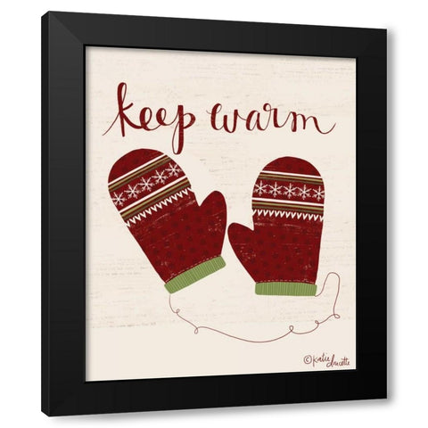 Keep Warm Black Modern Wood Framed Art Print with Double Matting by Doucette, Katie