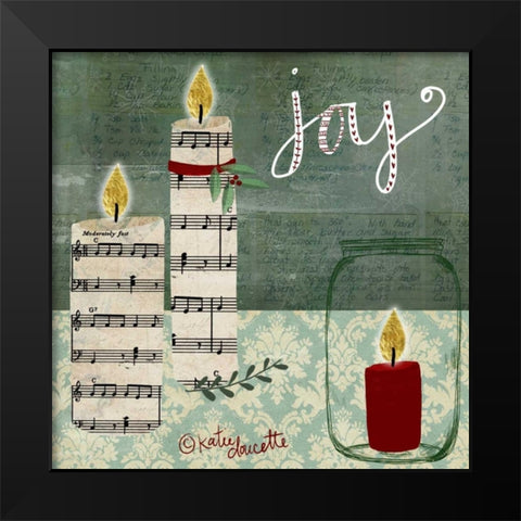 Candles Black Modern Wood Framed Art Print by Doucette, Katie