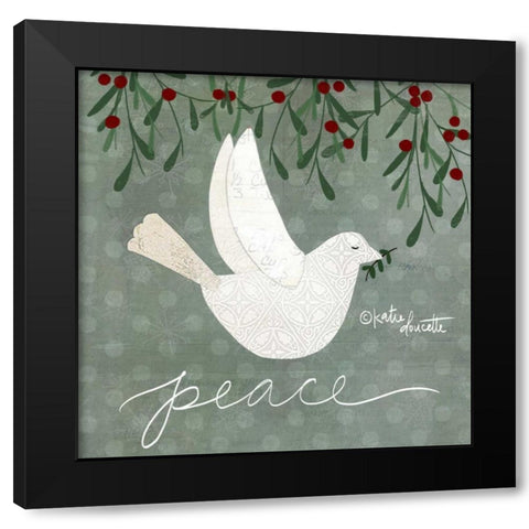 Dove Black Modern Wood Framed Art Print by Doucette, Katie