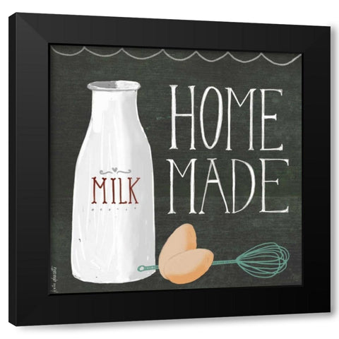 Vintage Milk Black Modern Wood Framed Art Print by Doucette, Katie
